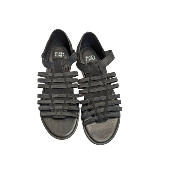 Eileen Fisher Women’s Black Rato Strappy Sandals 7 - Picture 3 of 9